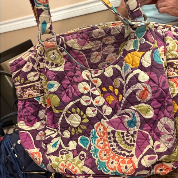 Vera Bradley Handbags - Vera Bradley Purple Floral Shoulder Bag